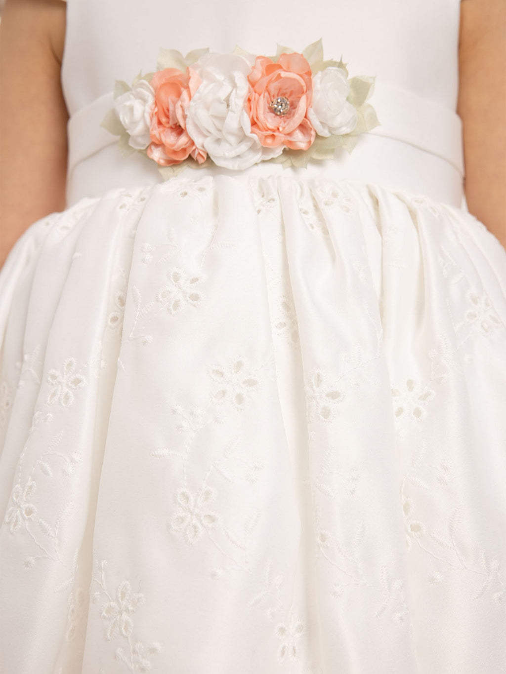 Dress & Fleur Baby Girls Dress with Headband in White