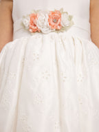 Dress & Fleur Baby Girls Dress with Headband in White