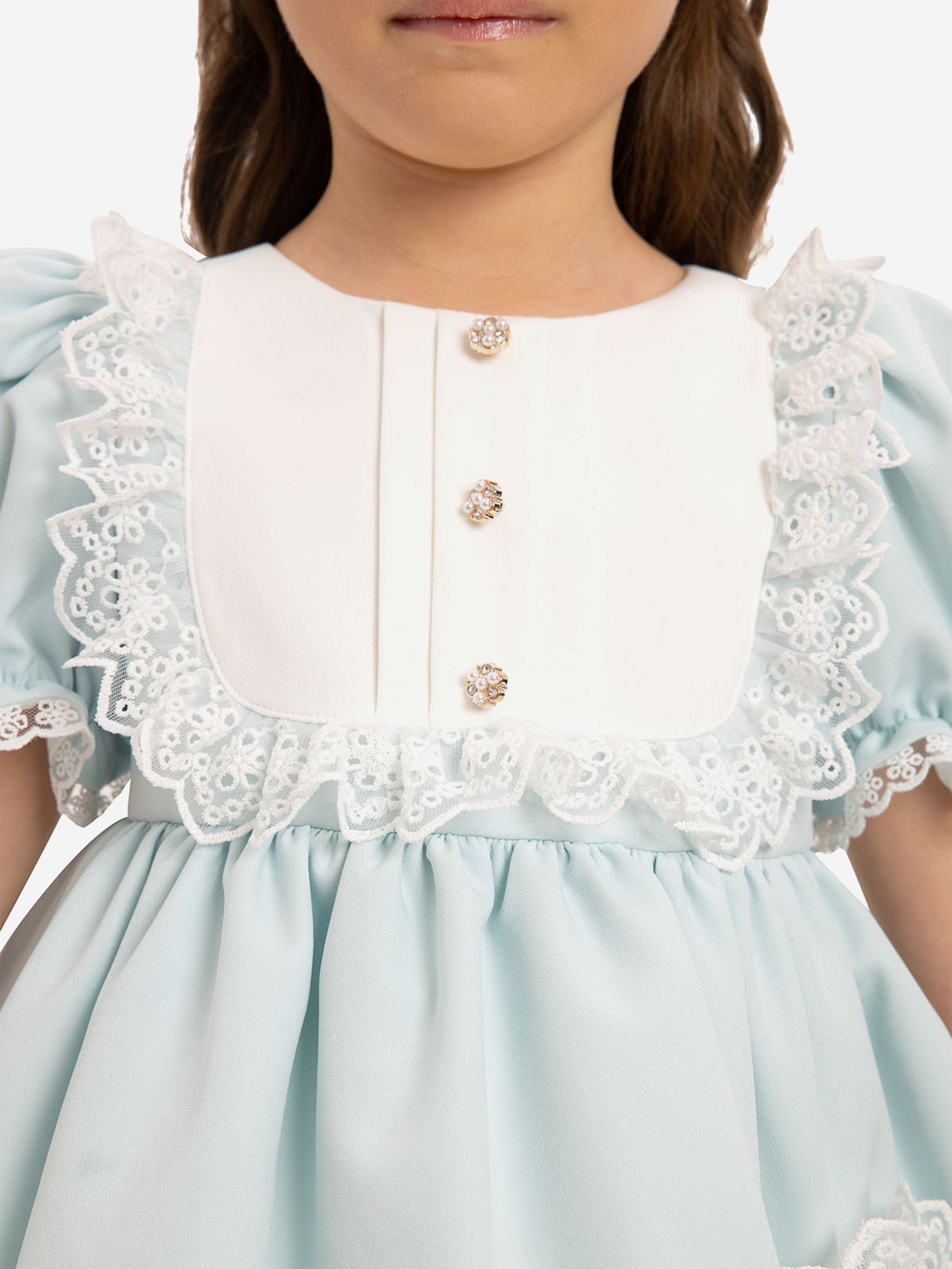 Dress & Fleur Baby Girls Dress Set with Teddy Bear in Blue – Dress & Fleur