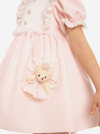 Dress & Fleur Baby Girls Dress Set with Teddy Bear in Pink