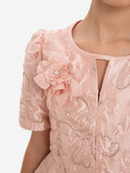 Dress & Fleur Girls Elegant Dress with Matching Bag in Pink