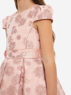 Dress & Fleur Girls Stylish Dress with Matching Bag in Pink