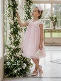 Dress & Fleur Girls Flower Occasion Dress in Pink