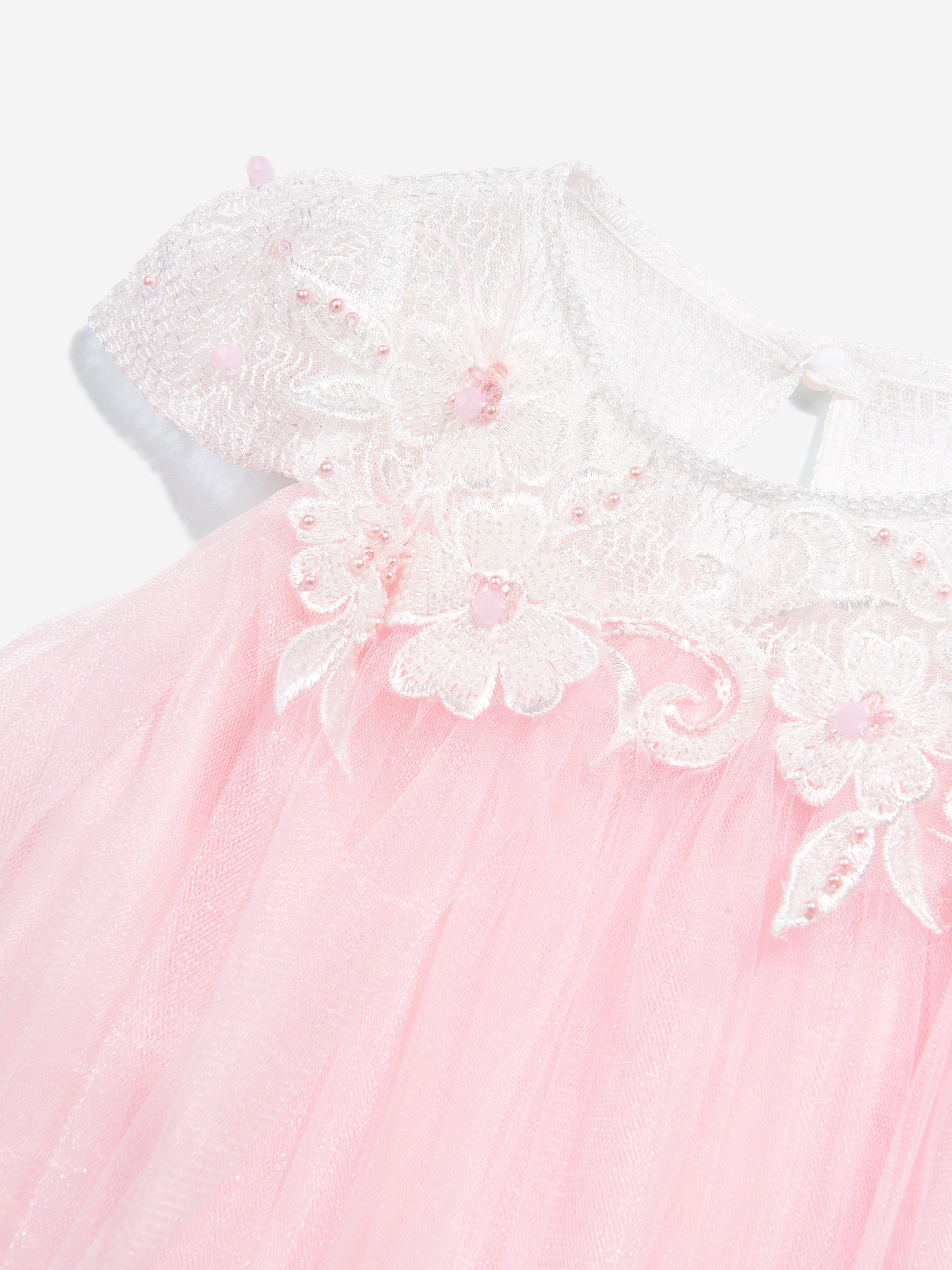 Dress & Fleur Girls Flower Occasion Dress in Pink