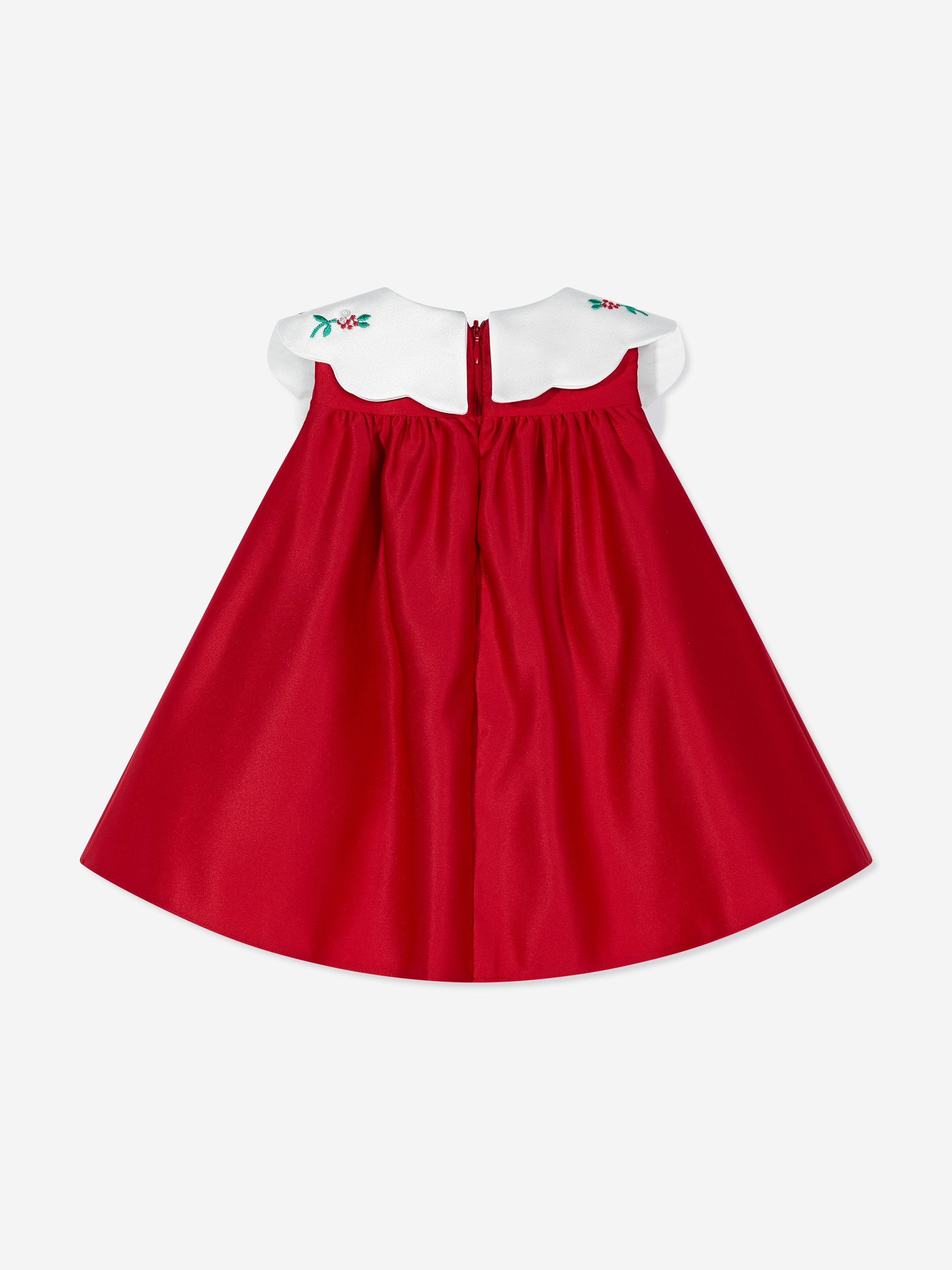 Dress & Fleur Baby Girls Occasion Dress with Headband in Red