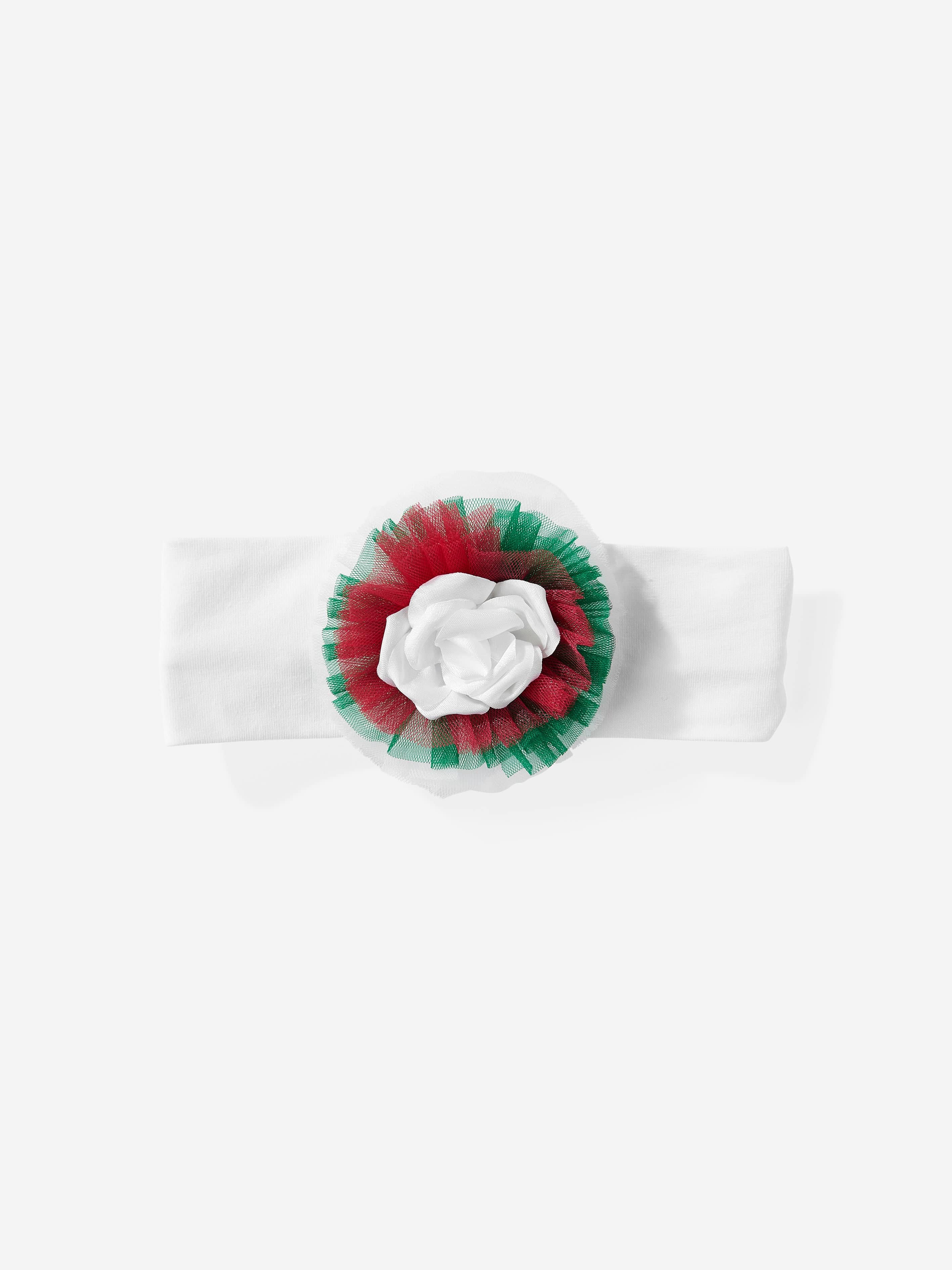 Dress & Fleur Baby Girls Occasion Dress with Headband in Red