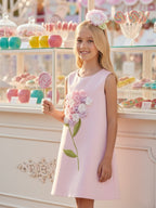 Dress & Fleur Girls Flower Occasion Dress in Pink