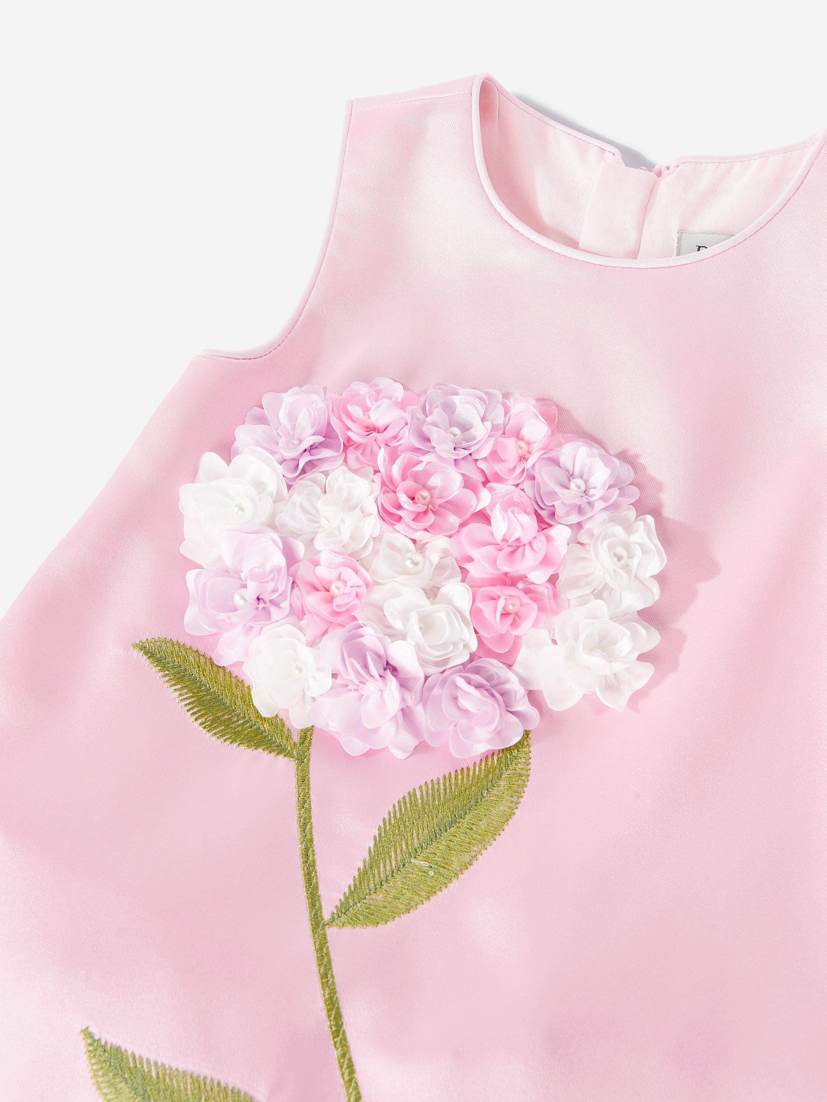 Dress & Fleur Girls Flower Occasion Dress in Pink
