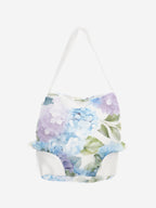 Dress & Fleur Girls Floral Occasion Dress with Bag in Blue