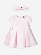 Dress & Fleur Baby Girls Occasion Dress with Headband in Pink
